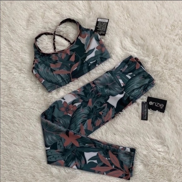 (NWT) ONZIE High Basic Midi Legging & Bridge Bra - Picture 2 of 8